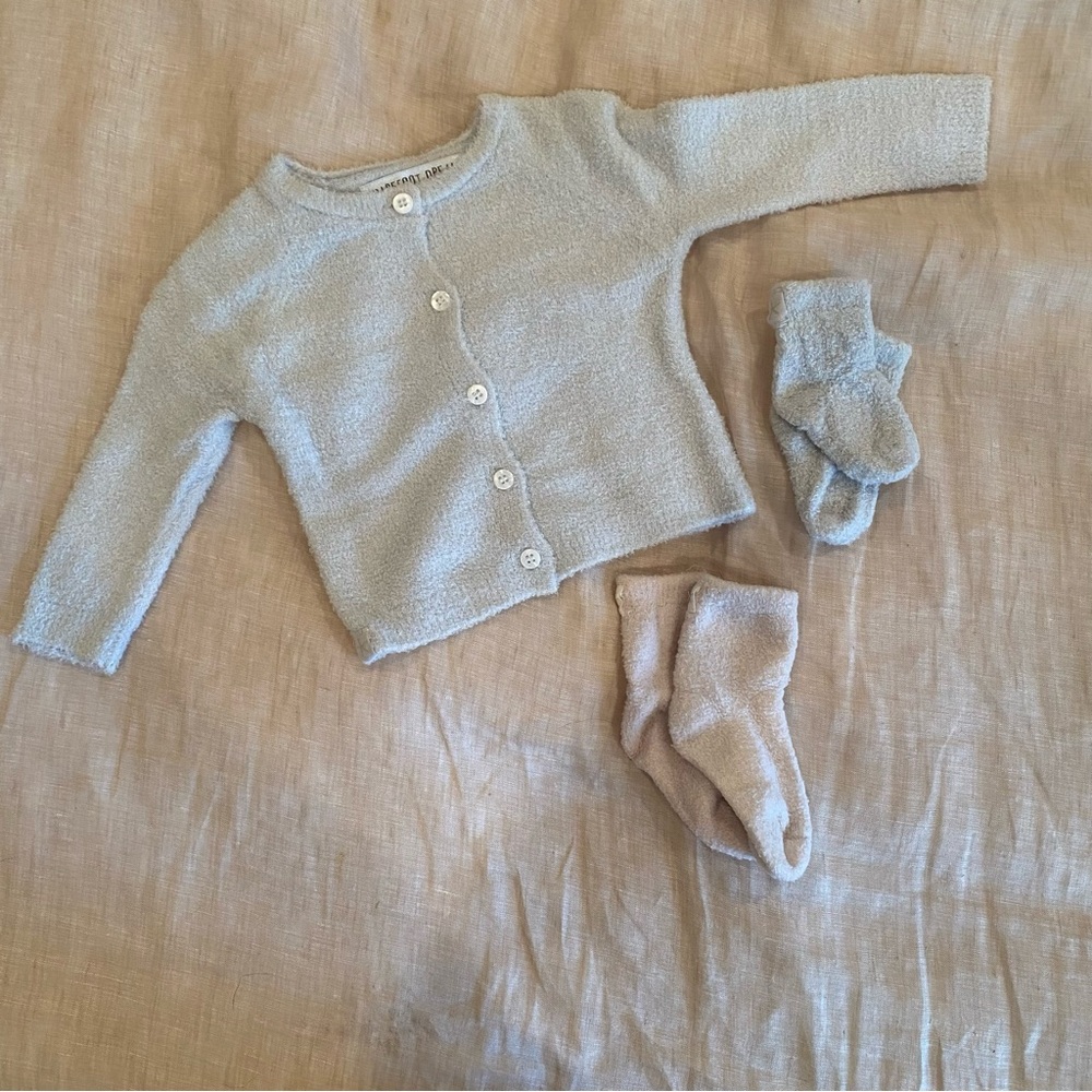 Barefoot Dreams CozyChic Lite Cardigan & Socks